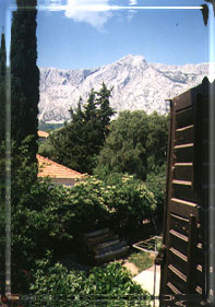 Dajak apartments in Orebic, Peljesac, Croatia - window view