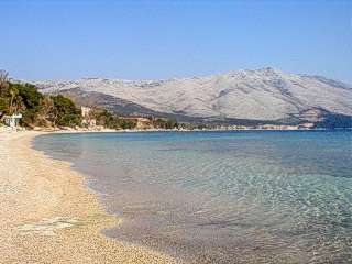 Main beach in Orebic, Peljesac, Croatia